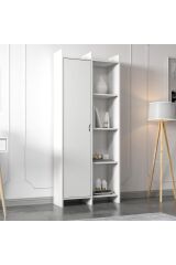 Offer Çok Raflı, Tek Kapaklı Kitaplık - 180 cm, Ev-Ofis, Kütüphane