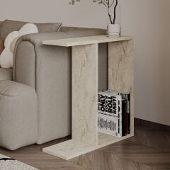 Lotus Modern Yan Sehpa – Kitaplıklı ve Dekoratif Tasarım