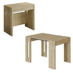 İnarch Dizayn Nivo Modüler Açılır Yemek Masası – Modern Dresuar & Çok Amaçlı Masa,Kapalı 44 cm - Açık 116 cm