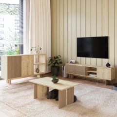 İnarch Dizayn Ravello Oturma Odası SET – Modern Konsol, TV Sehpası ve Orta Sehpa Üçlü Takım