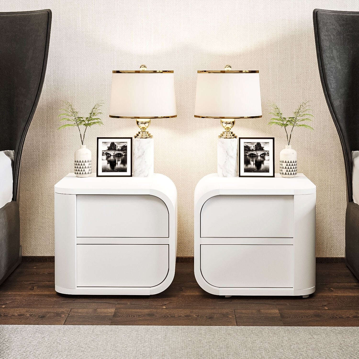 İnarch Dizayn Piero S Komodin SET – Modern Minimalist Yatak Yanı Sehpa Takımı