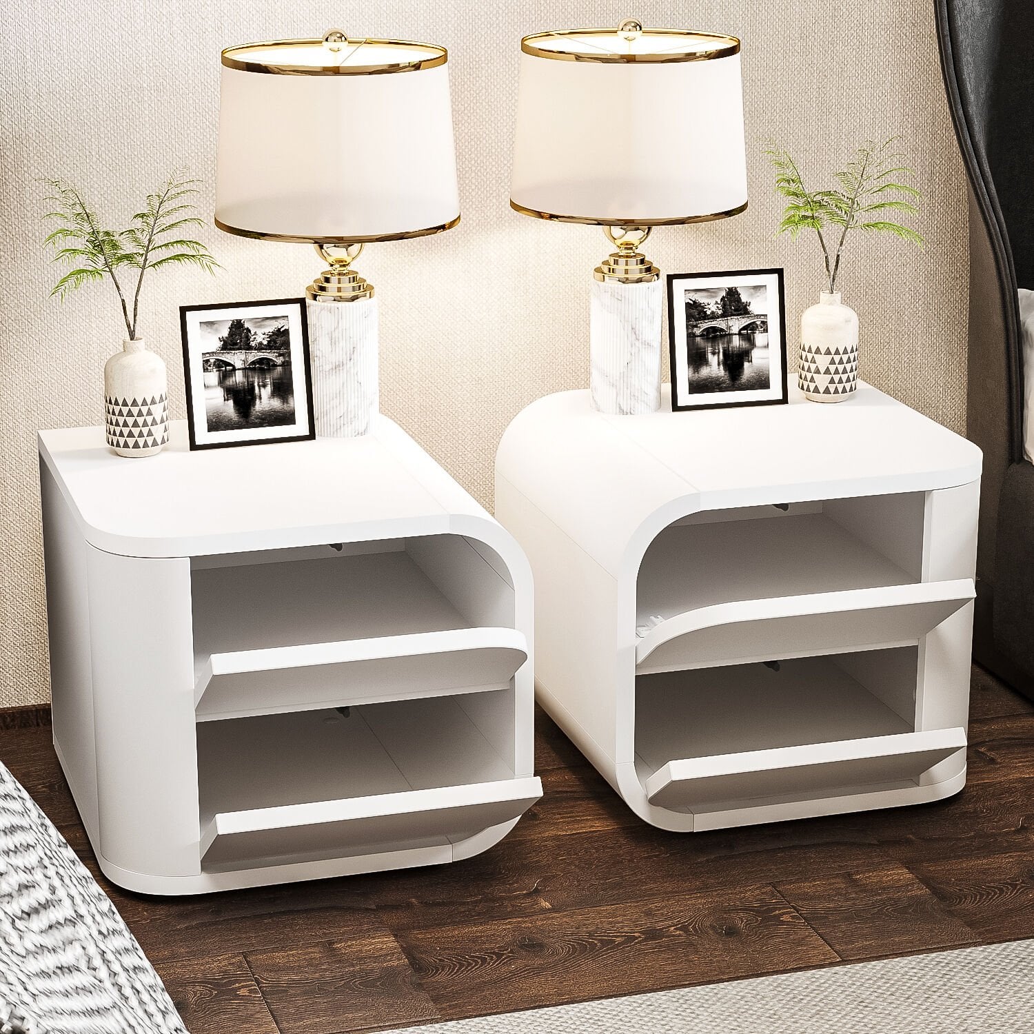 İnarch Dizayn Piero S Komodin SET – Modern Minimalist Yatak Yanı Sehpa Takımı