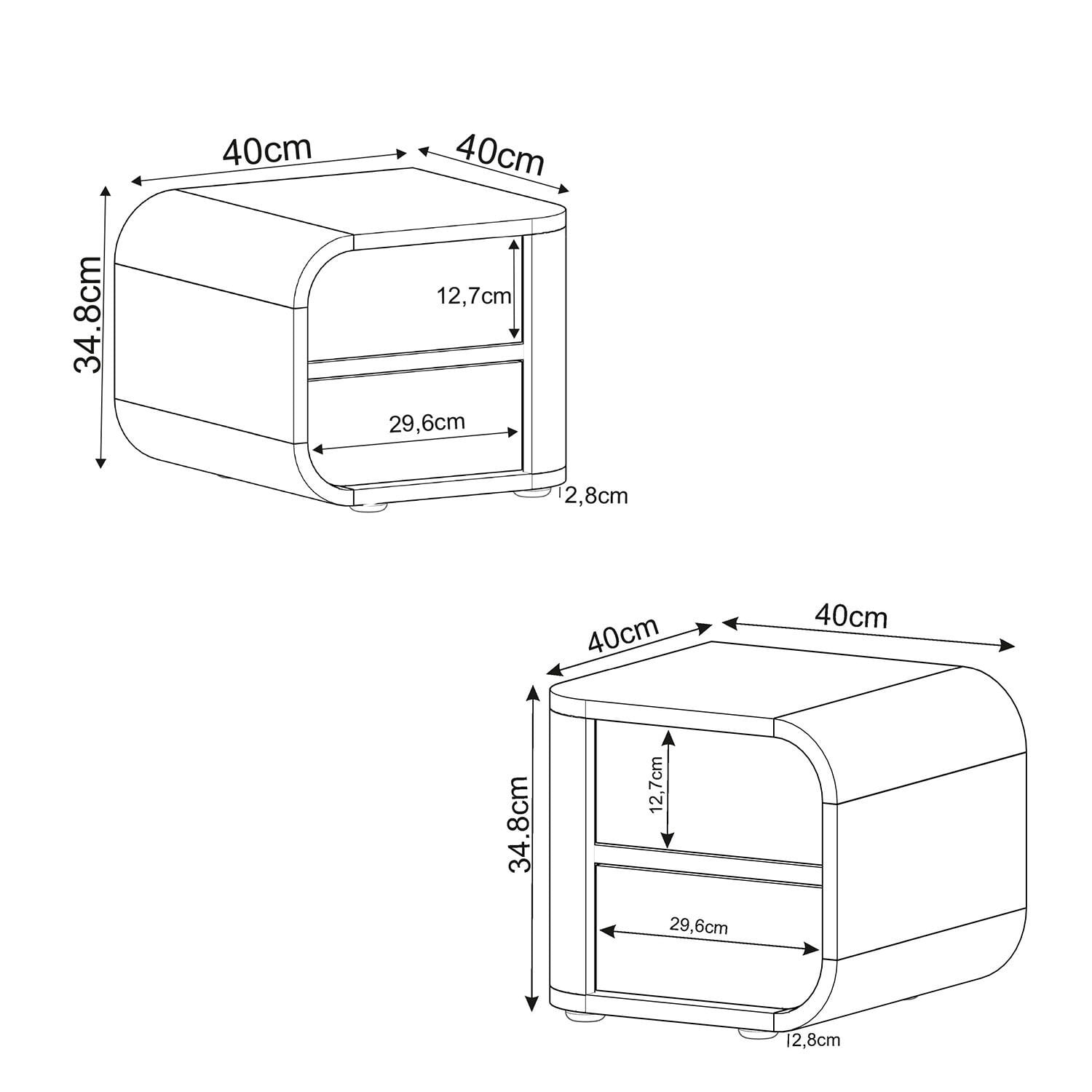İnarch Dizayn Piero S Komodin SET – Modern Minimalist Yatak Yanı Sehpa Takımı