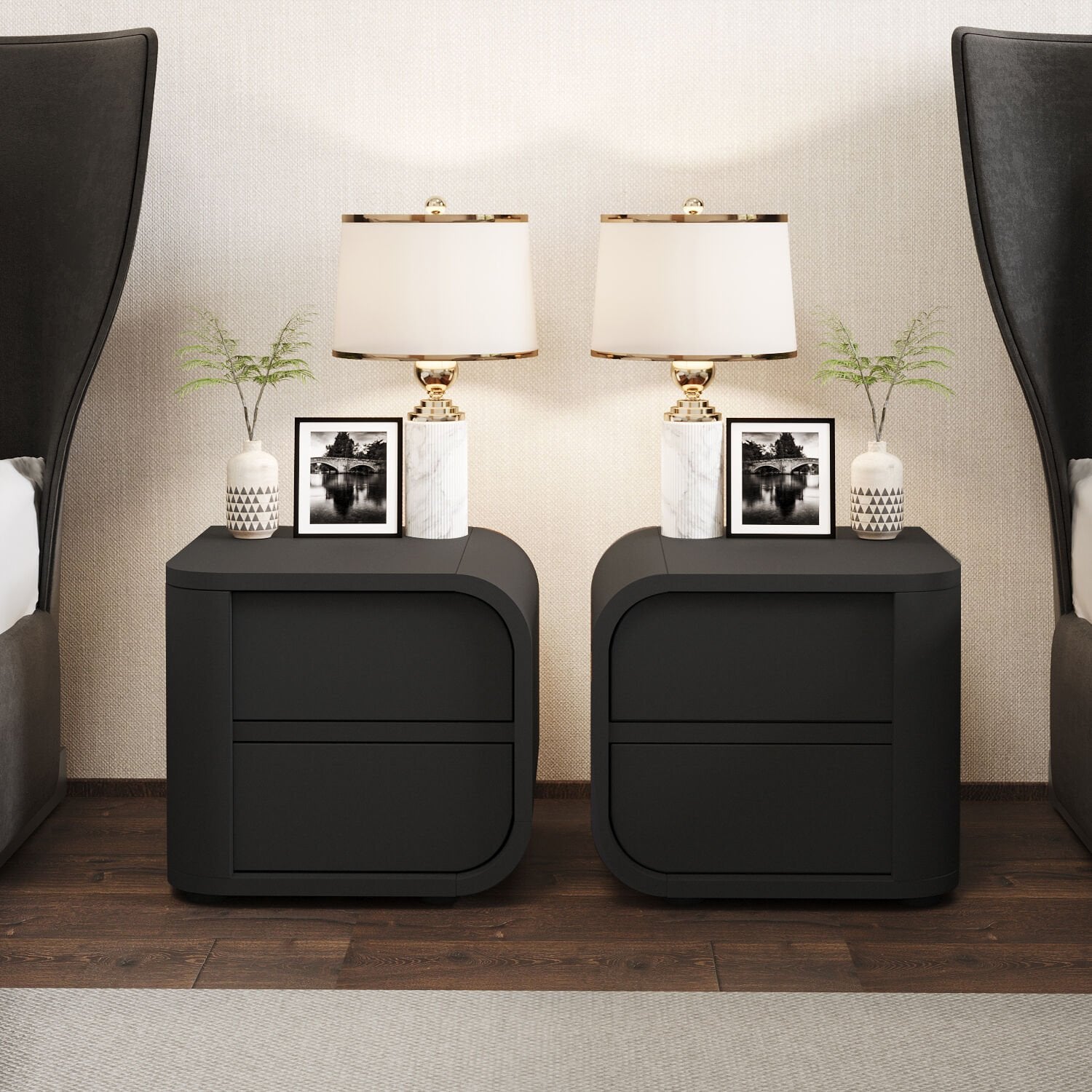 İnarch Dizayn Piero S Komodin SET – Modern Minimalist Yatak Yanı Sehpa Takımı