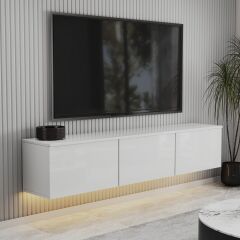 T0020 Alston Duvara Monte Sehpası – LED Işıklı, Modern Tasarım, 160 cm
