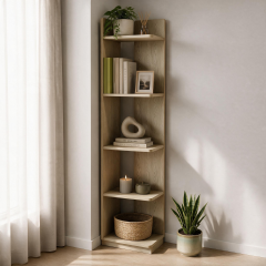 Aura Kitaplık - Modern Fonksiyonel 5 Raflı Kitaplık
