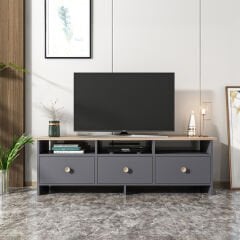 Oslo 3 Kapaklı TV Sehpası – Antrasit & Beyaz Renk Seçenekli, Modern Tasarım