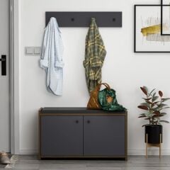 Zen Askılı Minderli Ayakkabılık – 2 Kapaklı – Modern Tasarım
