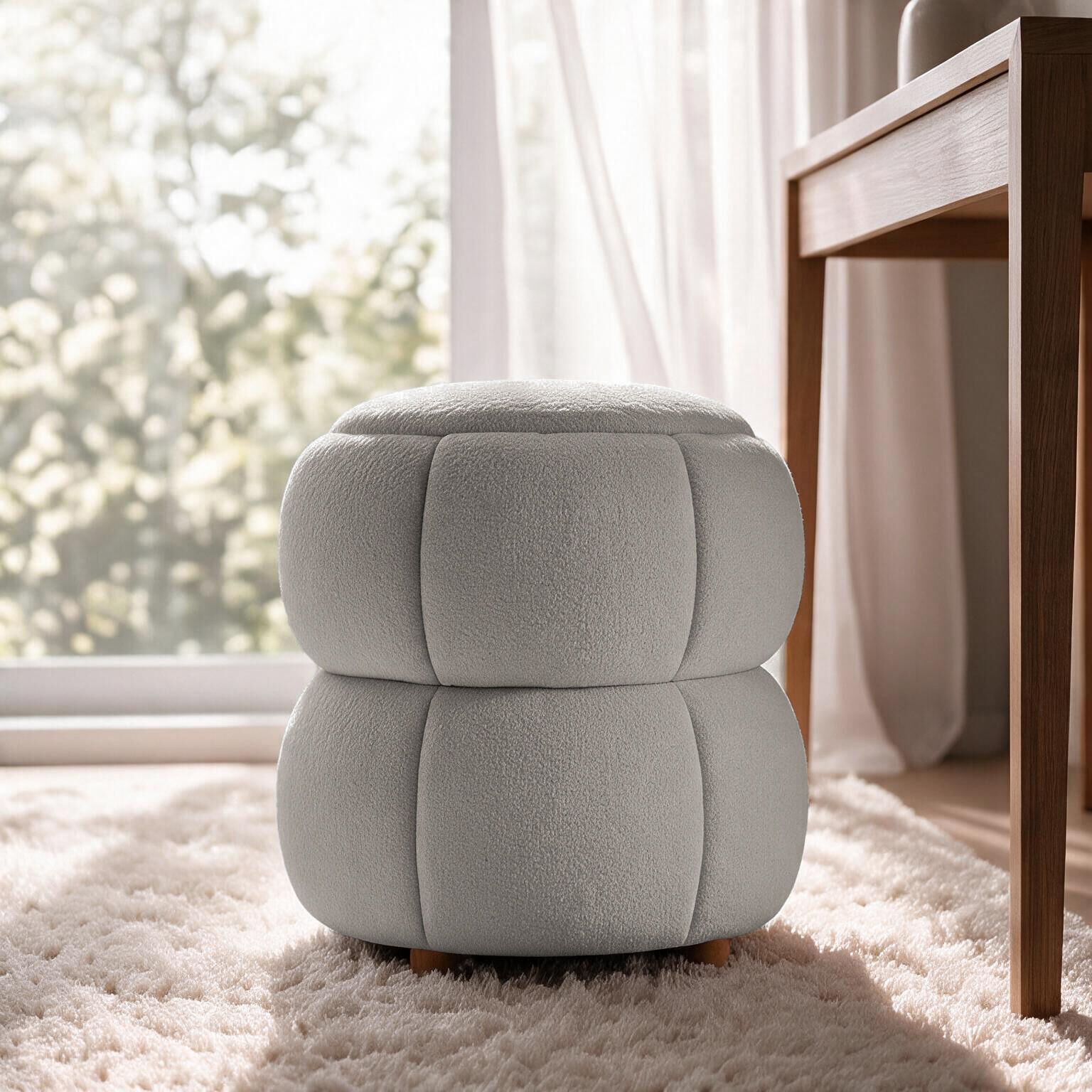 Softura Puf – Modern Dekoratif Konforlu Yuvarlak Tasarım