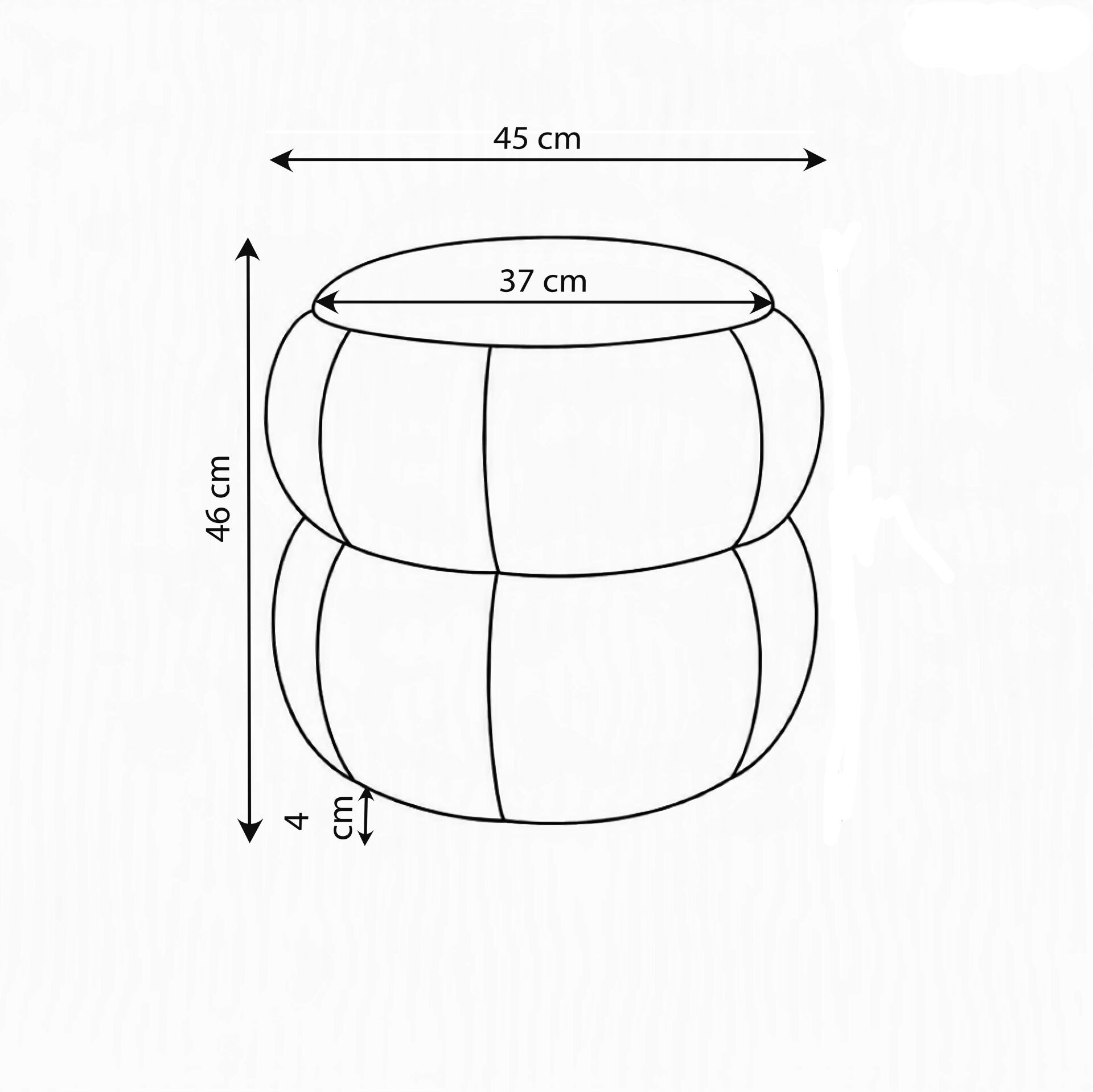 Softura Puf – Modern Dekoratif Konforlu Yuvarlak Tasarım Mocha