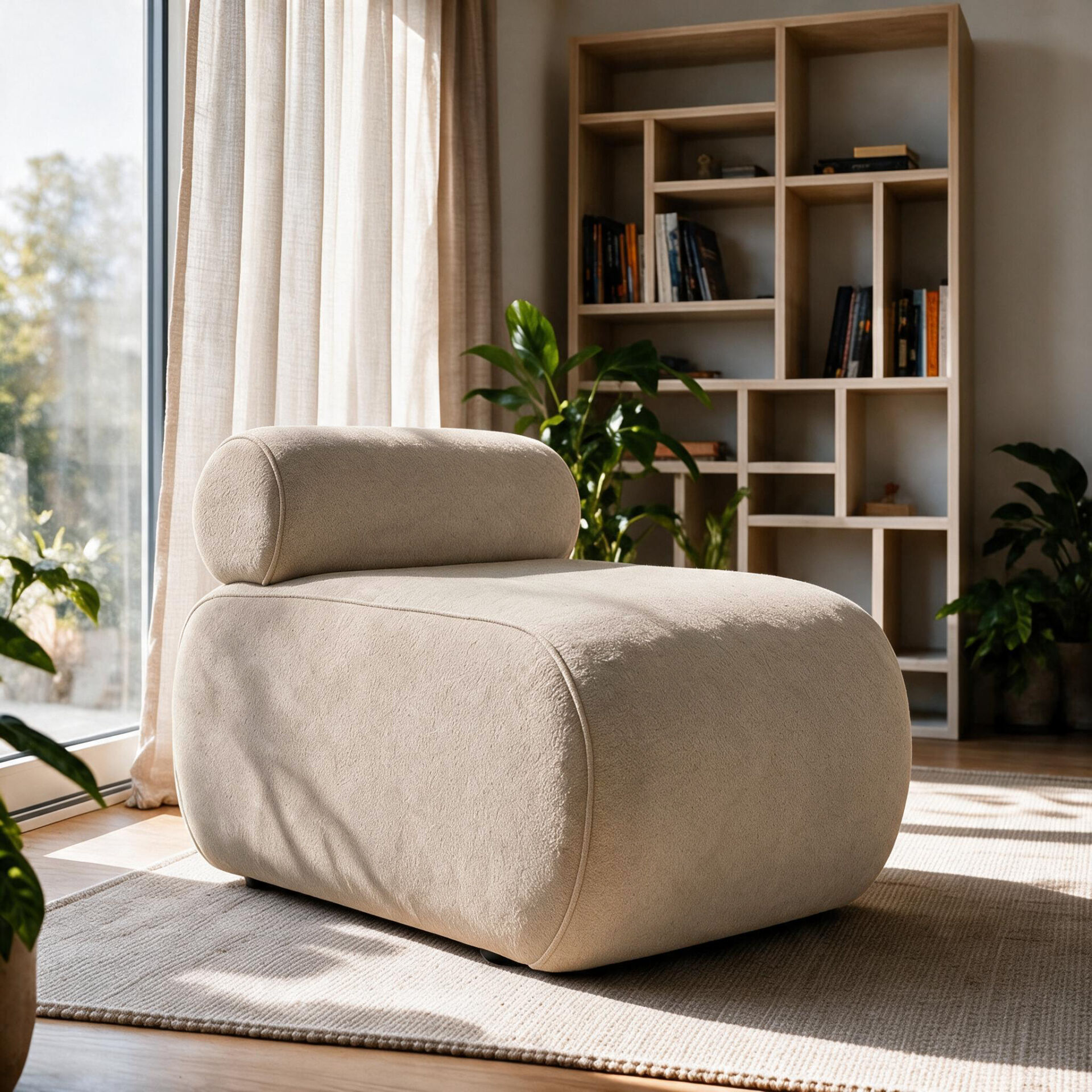 Cosmo Berjer – Modern Minimalist Konforlu Tekli Koltuk Sütlü Kahve