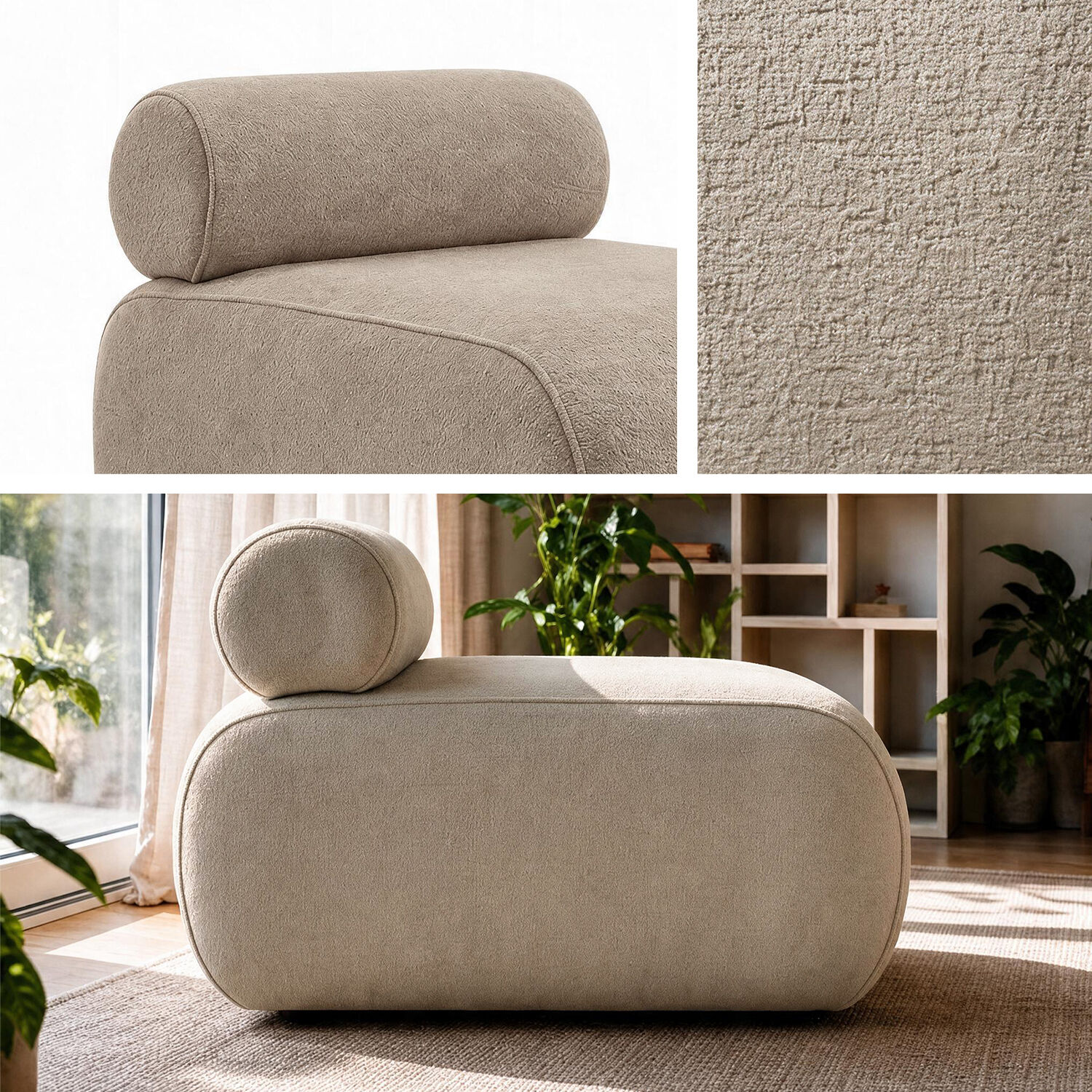 Cosmo Berjer – Modern Minimalist Konforlu Tekli Koltuk Sütlü Kahve