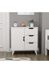 Valencia Şifonyer (3 Çekmece 1 Dolap) Beyaz