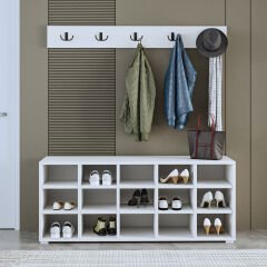 AY001 Talu Askılıklı Ayakkabılık – 15 Raflı Düzenleyici, Modern Tasarım