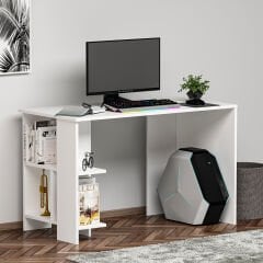 Alya Çalışma Masası – Kitaplıklı, Minimal Tasarım