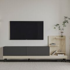 Dizayn TV Sehpası – Kapaklı & Raflı Tasarım,180 cm