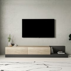 Majör Modern 2 Kapaklı TV Sehpası – 180 cm Medya Ünitesi