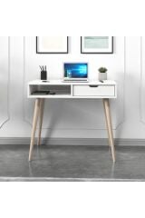 Offer Çalışma Masası, Bilgisayar Masası, Çekmeceli, Ahşap Ayak, Ev-Ofis